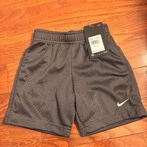 Nike Kids 3T Anthracite Mesh Athletic Shorts Gym Track Soccer Basketball Sport